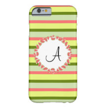 Watermeloen Stripe Classic 'Monogram' iPhone case