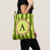 Watermeloen Stripe monogram canvas tas (Dichtbij)