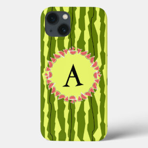 Watermeloen Stripe 'Monogram' iPad-draagtas Case-Mate iPhone Case