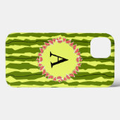 Watermeloen Stripe 'Monogram' iPad-draagtas Case-Mate iPhone Case (Achterkant (horizontaal))