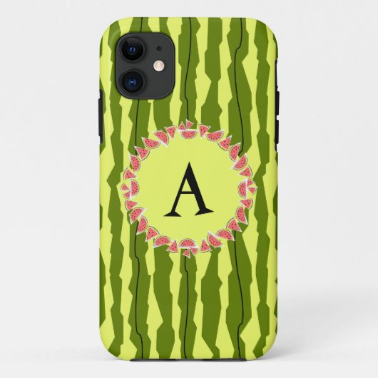 Watermeloen Stripe 'Monogram' iPhone 5 hoesje (Achterkant)
