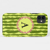 Watermeloen Stripe 'Monogram' iPhone 5 hoesje (Achterkant (horizontaal))