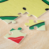 Watermeloen stukken: Zomer geel patroon Legpuzzel (Zijkant)