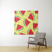 Watermeloen stukken: Zomer geel patroon Wandkleed (In Situ (horizontaal))