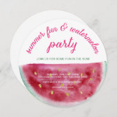 Watermeloen Summer Fun Kaart (Voorkant / Achterkant)