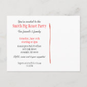 Watermeloen Summer Party Invitation Briefkaart (Achterkant)