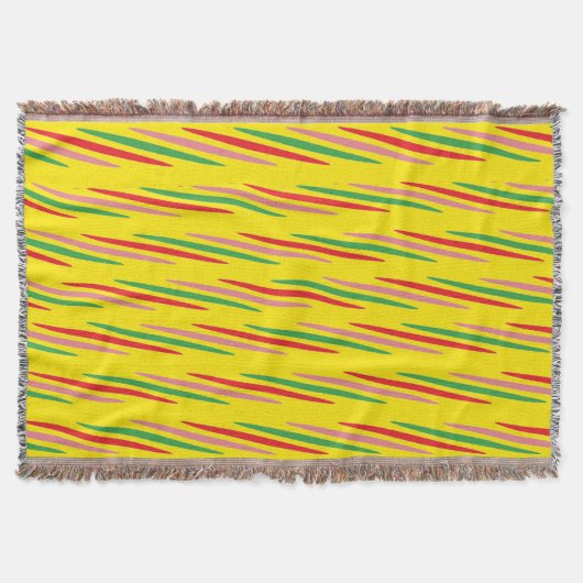 Watermeloen Summer Stripes Pattern-56204 Deken (Voorkant)