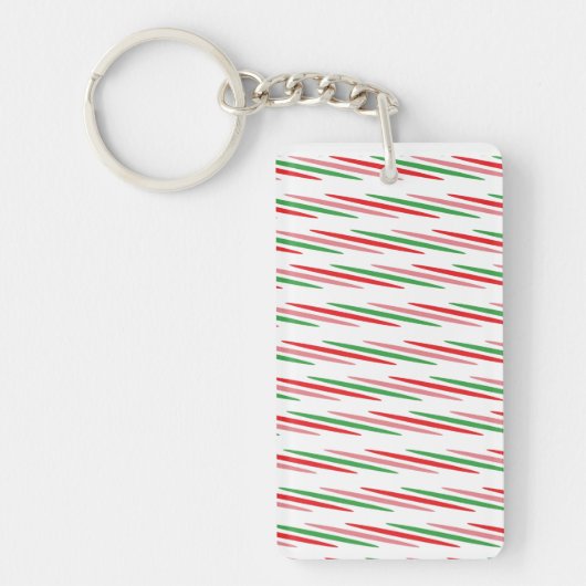 Watermeloen Summer Stripes Pattern-56204 Sleutelhanger (Voorkant)