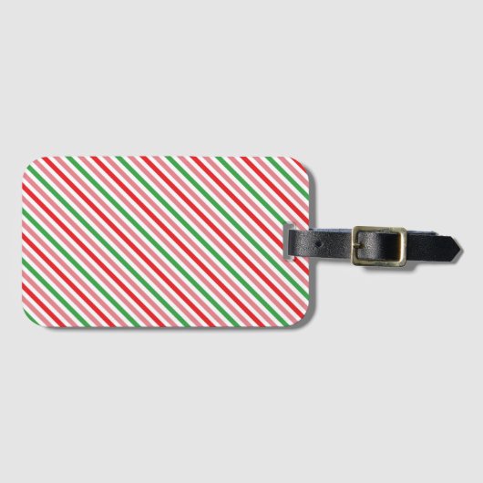 Watermeloen Summer Stripes Pattern-56206 Bagagelabel (Voorkant (horizontaal))