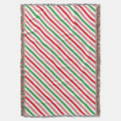 Watermeloen Summer Stripes Pattern-56206 Deken (Voorkant Verticaal)