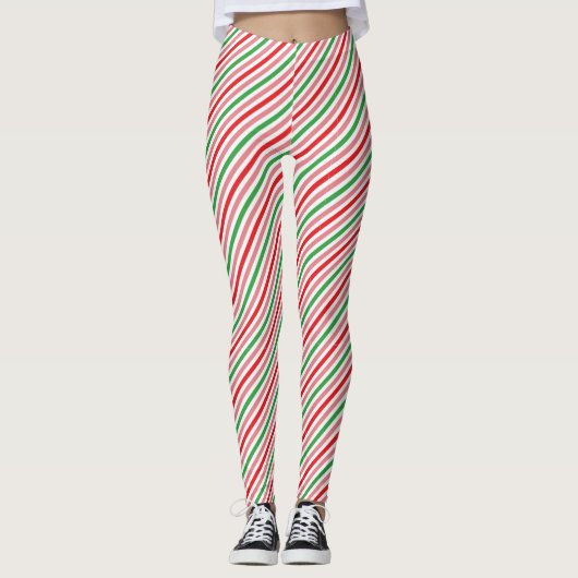 Watermeloen Summer Stripes Pattern-56206 Leggings (Voorkant)