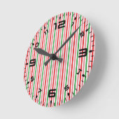 Watermeloen Summer Stripes Pattern-56206 Ronde Klok (Hoek)