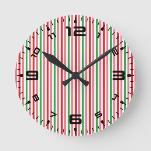 Watermeloen Summer Stripes Pattern-56206 Ronde Klok (Voorkant)