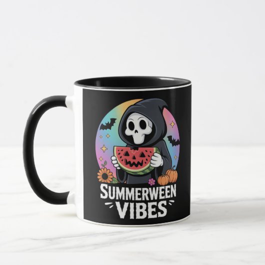 Watermeloen Summerween Skeleton Vibes Mok (Links)