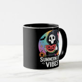 Watermeloen Summerween Skeleton Vibes Mok (Voorkant rechts)