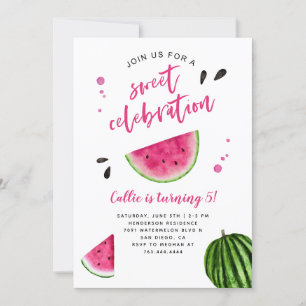 Watermeloen Sweet Celebration Birthday Party Kaart