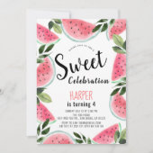 Watermeloen Sweet Celebration Waterverf Kaart (Voorkant)