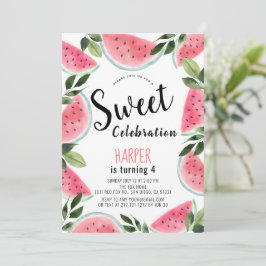 Watermeloen Sweet Celebration Waterverf Kaart