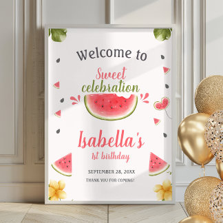 Watermeloen Sweet Girl Fruit Poster Welkomstbord