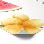 Watermeloen Sweet Girl Fruit Poster Welkomstbord (Hoek)