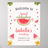 Watermeloen Sweet Girl Fruit Poster Welkomstbord (Voorkant)