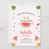 Watermeloen Sweet Girl Fruit Save the Date (Voorkant)