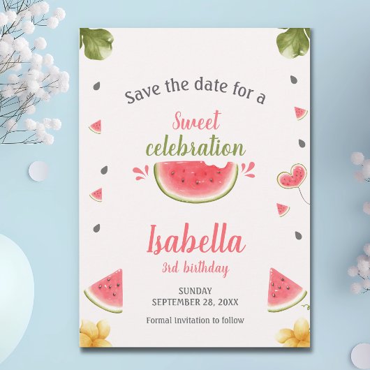 Watermeloen Sweet Girl Fruit Save the Date