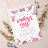 Watermeloen Sweet One 1st Birthday Party Uitnodigi Kaart