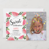 Watermeloen Sweet Viering Verjaardag Foto Kaart (Voorkant)
