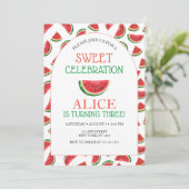 Watermeloen Sweet Viering Verjaardag Kaart (Staand voorkant)