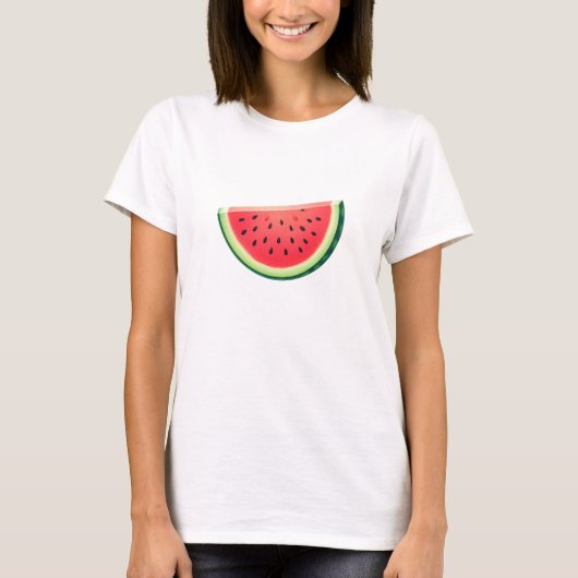 Watermeloen T-shirt, Casual watermeloen t-shirt (Voorkant)