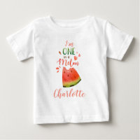 Watermeloen t-shirt Eén in een meloen meisje shirt