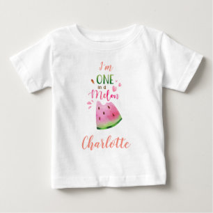 Watermeloen t-shirt Eén in een meloen meisje T-sh