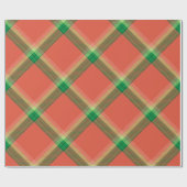 Watermeloen Tartan Cadeaupapier (Vlak)
