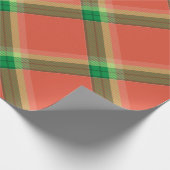 Watermeloen Tartan Cadeaupapier (Hoek)