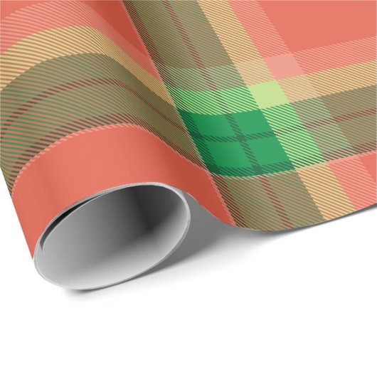 Watermeloen Tartan Cadeaupapier (Rol Hoek)