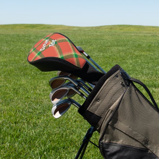 Watermeloen Tartan Golf Head Hoesje Golfheadcover (Insitu)