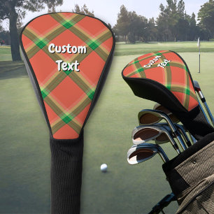 Watermeloen Tartan Golf Head Hoesje Golfheadcover