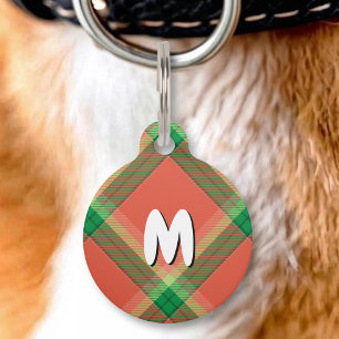 Watermeloen Tartan ID-hanger Huisdierpenning
