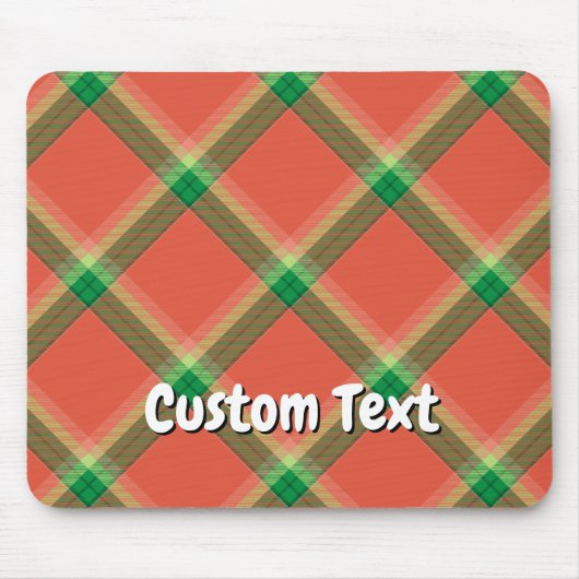 Watermeloen Tartan Muismat (Voorkant)