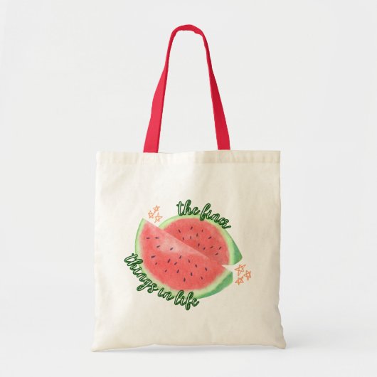 watermeloen - the finer things serie - tote bag (Voorkant)