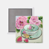 Watermeloen & Theemagneet Magneet (Voorkant / Achterkant)