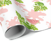 Watermeloen thema baby shower cadeaupapier (Rol Hoek)