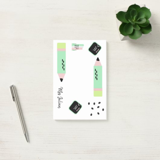 Watermeloen Thema Terug naar School Docenten Naam  Post-it® Notes (Kantoor)