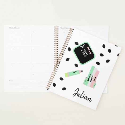 Watermeloen Thema Terug naar School Kinderen Naam  Planner (Display)