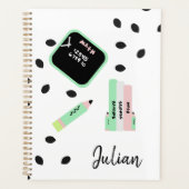 Watermeloen Thema Terug naar School Kinderen Naam  Planner (Voorkant)