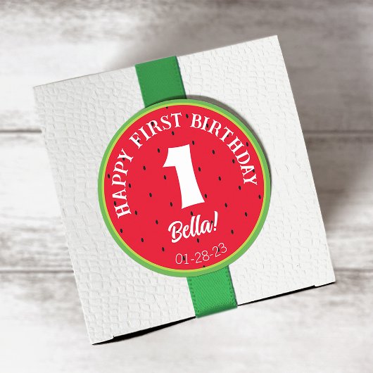 Watermeloen Theme Birthday Sticker