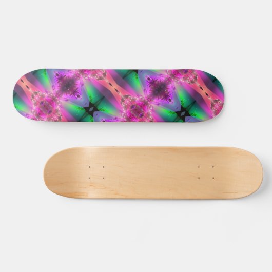 Watermeloen Toermalijn Neon Green Hot Pink Abstrac Persoonlijk Skateboard (Horizontaal)