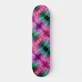Watermeloen Toermalijn Neon Green Hot Pink Abstrac Persoonlijk Skateboard (Voorkant)