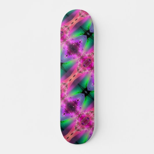 Watermeloen Toermalijn Neon Green Hot Pink Abstrac Persoonlijk Skateboard (Voorkant)